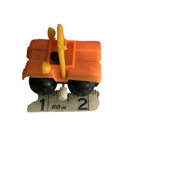 Vtg Lion Driving Safari Jeep Wind-Up Toy Car Sail Design Wind Up WORKS - Picture 5 of 7